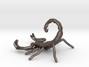 Scorpion Phone Holder in Polished Bronzed Silver Steel