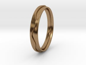 Layered Ring in Natural Brass