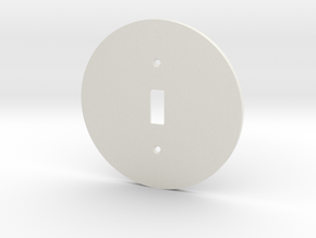 plodes® 1 Gang Toggle Switch Wall Plate in White Natural Versatile Plastic