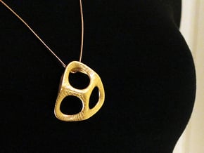 Trian Pendant (#1505) in Polished Gold Steel