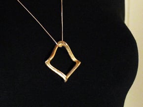 Siyah Gozler Pendant (#1495) in Polished Gold Steel