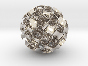 Gyroid in Rhodium Plated Brass
