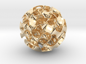 Gyroid in 14k Gold Plated Brass