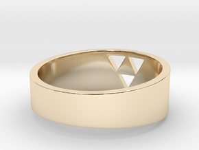 Triforce Ring - 7"3/4 in 14k Gold Plated Brass