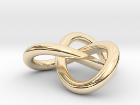 Trefoil Knot Pendant (2cm) in 14k Gold Plated Brass