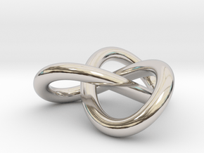 Trefoil Knot Pendant (2cm) in Platinum