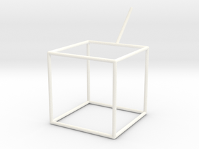 Wire Model for Soap: Cube in White Processed Versatile Plastic