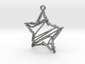 Sketch Star Pendant in Natural Silver