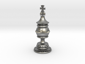 King Chess Piece in Natural Silver