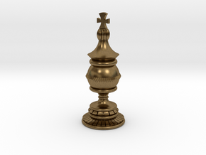 King Chess Piece in Natural Bronze