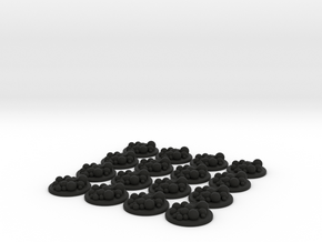Foam Tokens, Set of 16 Flash Point in Black Natural Versatile Plastic