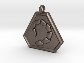 Brotherhood of Nod Pendant - Small in Polished Bronzed Silver Steel