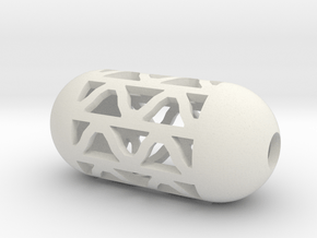 DRAW pendant - tubular waves type 4 in White Natural Versatile Plastic
