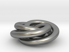 Torus Knot Pendant in Natural Silver
