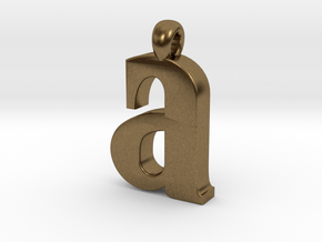Lowercase A in Natural Bronze
