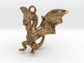 Dragon Charm in Natural Brass