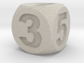 Number Die, Standard Size 16mm in Natural Sandstone