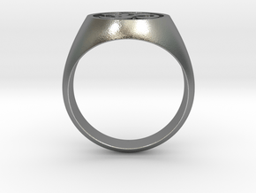 Om Symbol ring in Natural Silver