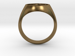 Om Symbol ring in Natural Bronze