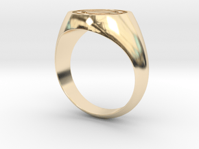Stylized Spacecraft Ring in 14K Yellow Gold