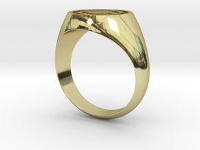 Stylized Spacecraft Ring in 18k Gold Plated Brass