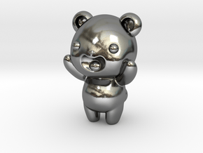 3" Gummy bear in Polished Silver