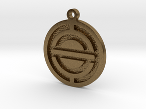 Spacecraft Pendant in Natural Bronze