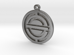 Spacecraft Pendant in Natural Silver