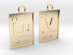 Chemical Luv Pendant in 14k Gold Plated Brass