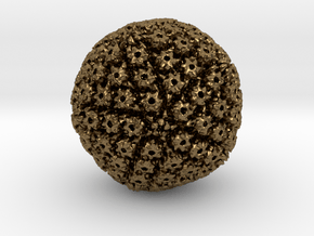 Herpes Simplex virus capsid, radial colour 500kx m in Natural Bronze