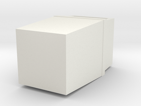 HO Scale Trash Can in White Natural Versatile Plastic