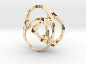 Scherk-Collins surface in 14k Gold Plated Brass