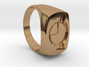 Test Squadron - Signet Ring - Size 11 - (Embed) in Polished Brass