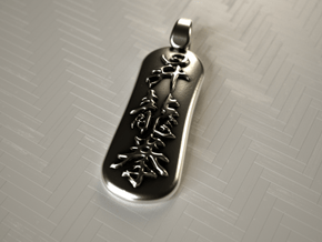 Shoryuken Kanji Pendant in Polished Silver