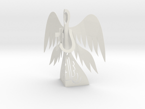 Angel 3D - Prayer and Cross in White Natural Versatile Plastic