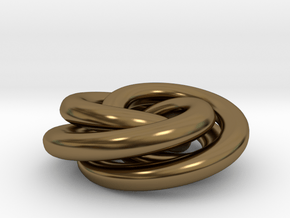 Torus Knot Pendant in Polished Bronze