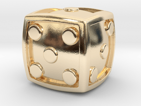 Num Dice  in 14k Gold Plated Brass