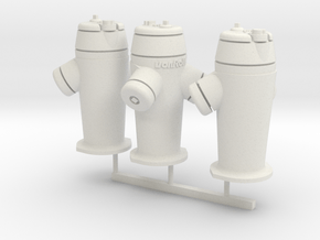 RhB Fire Hydrant set in White Natural Versatile Plastic