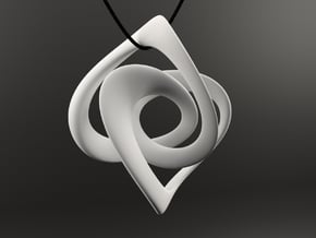 OBLIVION Necklace Pendant in White Processed Versatile Plastic