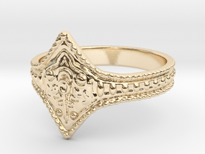 Ring of Favor and Protection in 14k Gold Plated Brass: 8.5 / 58
