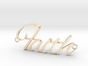 Faith Connector in 14k Gold Plated Brass