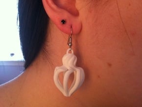 Swirl Earring in White Natural Versatile Plastic