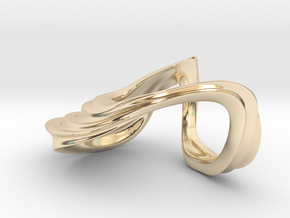Single Wave in 14k Gold Plated Brass