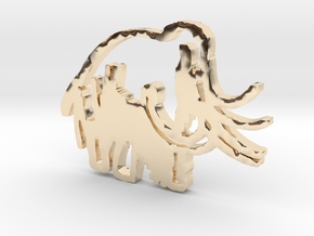 Caveman-designed Caveman Diet Keychain in 14k Gold Plated Brass