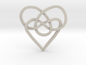 Infinity Heart Knot Pendant in Natural Sandstone