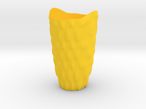 Vase 'Bubbles' - 20cm / 7.90" in Yellow Processed Versatile Plastic