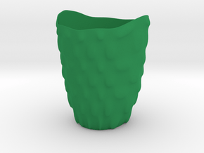 Vase 'Bubbles' - 11cm / 4.30" in Green Processed Versatile Plastic