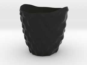Vase 'Bubbles' - 8cm / 3.15" in Black Natural Versatile Plastic
