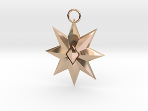 Star Pendant in 14k Rose Gold Plated Brass