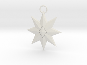 Star Pendant in White Natural Versatile Plastic